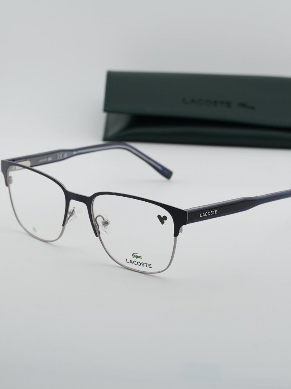 Lacoste L2304 424 Rectangle Eyeglasses 53mm - Matte Blue